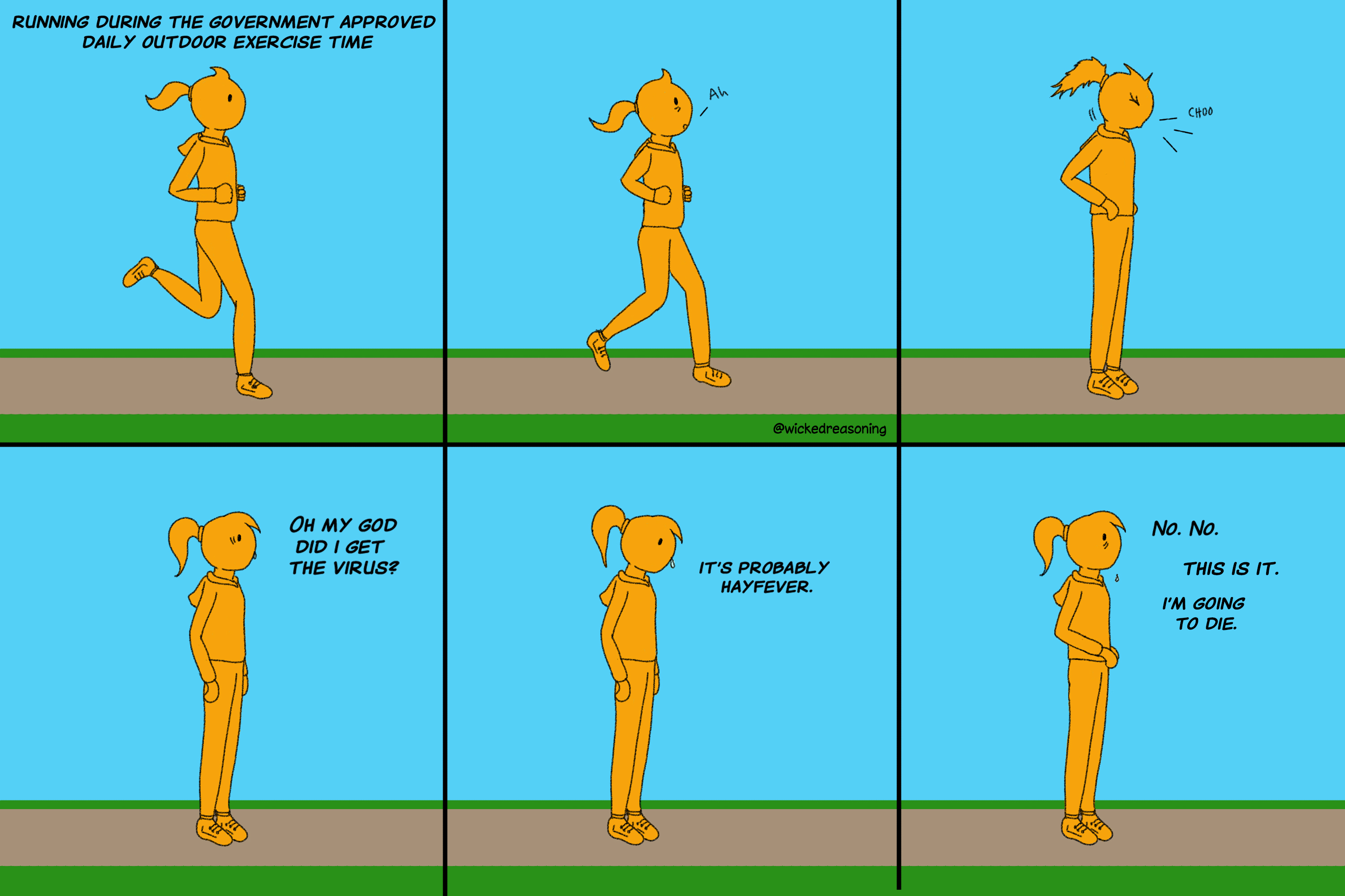 corona 04 running jogger hayfever quarantine wicked reasoning comic