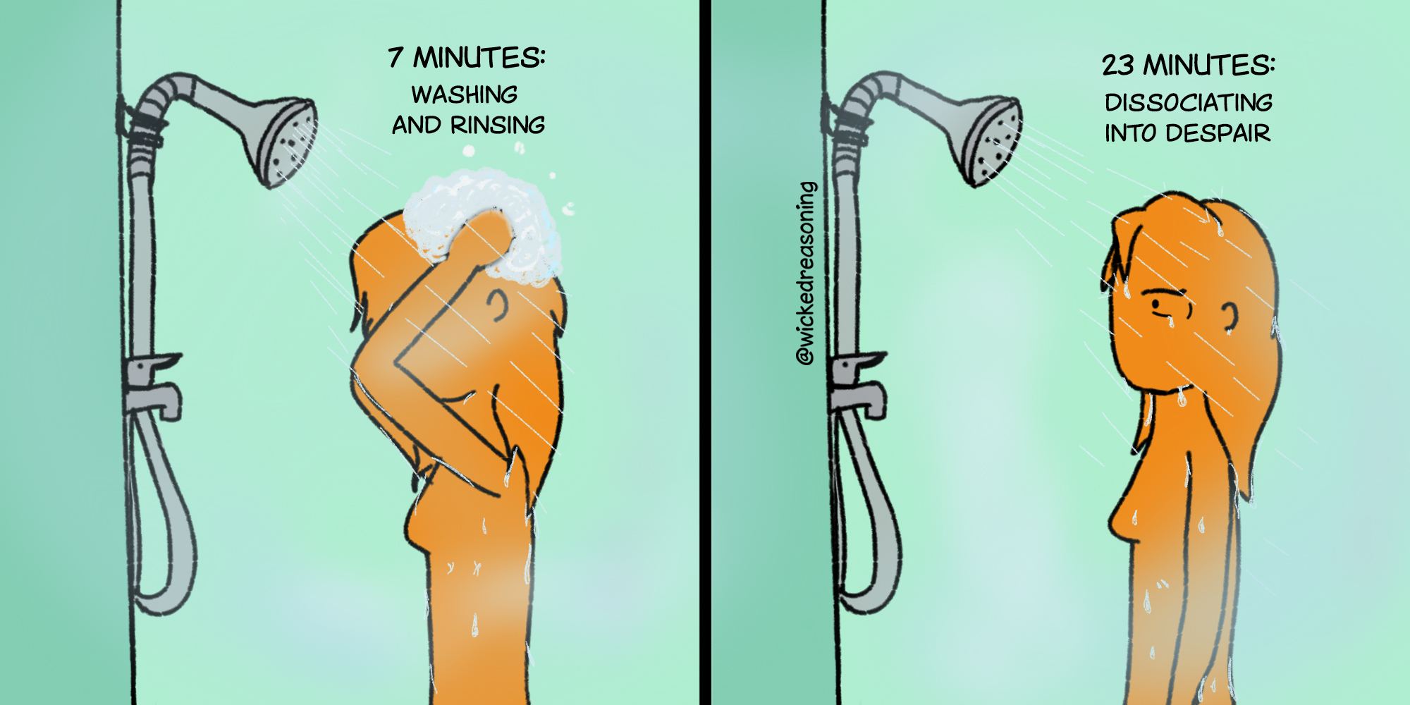 170 shower length despair wicked reasoning