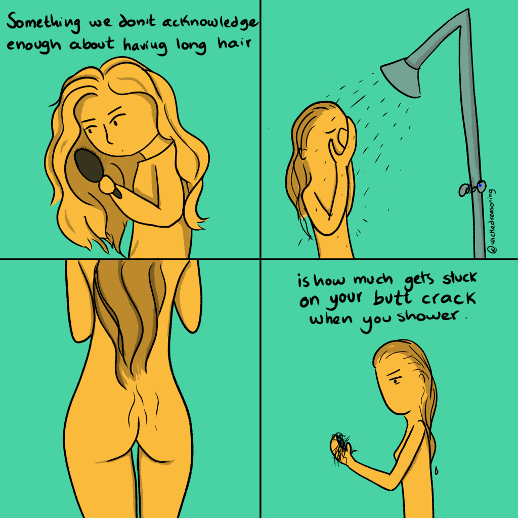 Long hair shower